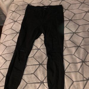 Black ripped jeans